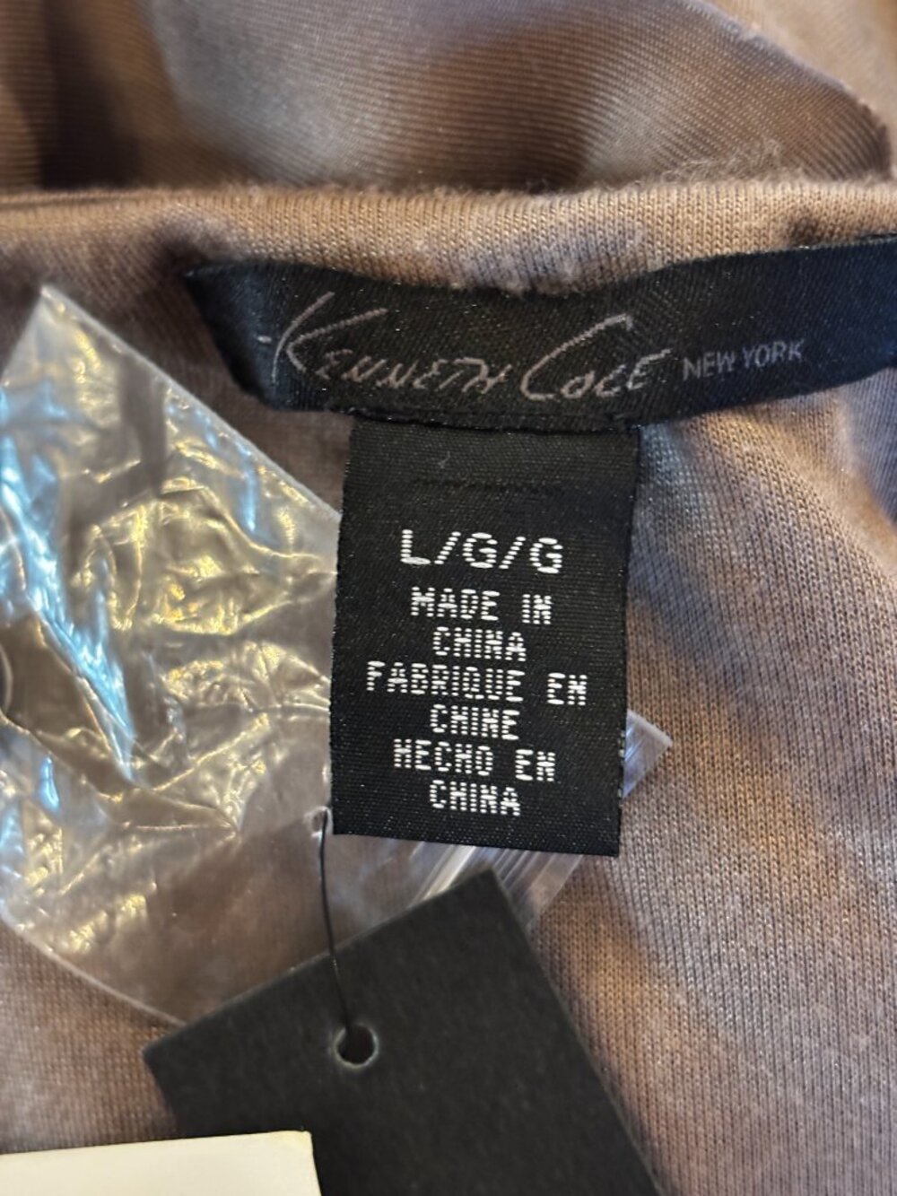 Kenneth Cole Taupe Ruffle Dress Large NWT - Picture 6 of 10